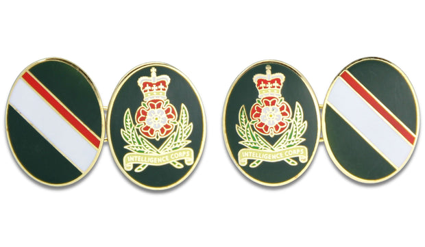 Intelligence Corps Cufflinks Cufflinks, Gilt Enamel The Regimental Shop Green/White/Red/Gold one size fits all 