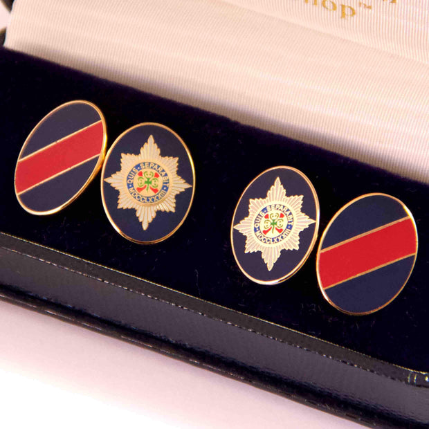 Irish Guards Cufflinks Cufflinks, Gilt Enamel The Regimental Shop   
