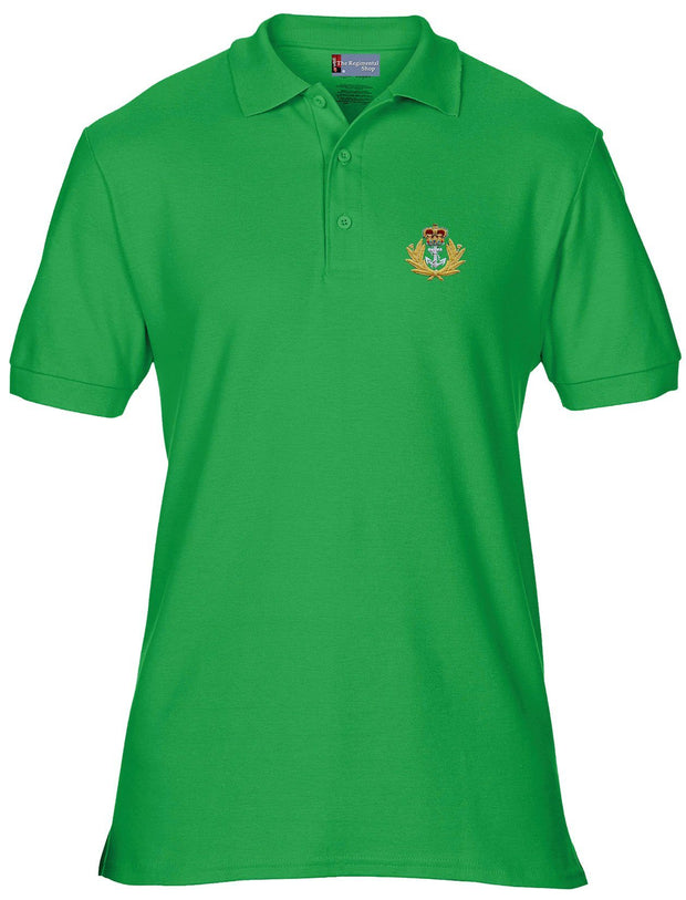Royal Navy Polo Shirt (Cap Badge) Clothing - Polo Shirt The Regimental Shop 36" (S) Kelly Green 