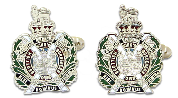 King's Own Scottish Borderers Cufflinks Cufflinks, T-bar The Regimental Shop Silver/Green/Red/White one size fits all 