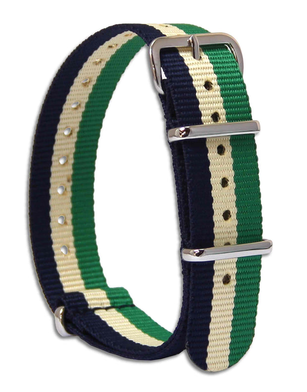 King's Own Yorkshire Light Infantry (KOYLI) G10 Watch Strap Watch Strap, G10 The Regimental Shop Navy Blue/Buff/Green one size fits all 