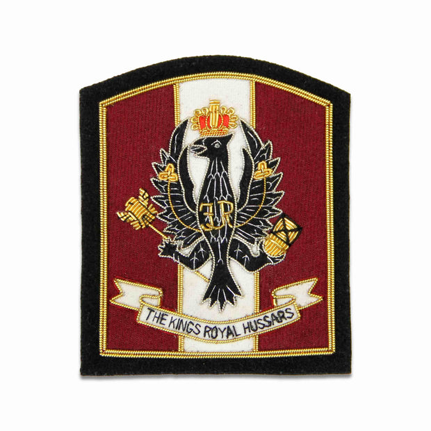 King's Royal Hussars Blazer Badge (rectangular) Blazer badge The Regimental Shop Black/Maroon/Gold One size fits all 