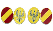 King's Royal Hussars Cufflinks Cufflinks, Gilt Enamel The Regimental Shop Maroon/Yellow/Gold one size fits all 