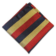 Light Dragoons Silk Non Crease Pocket Square Pocket Square The Regimental Shop Red/Navy/Buff one size fits all 