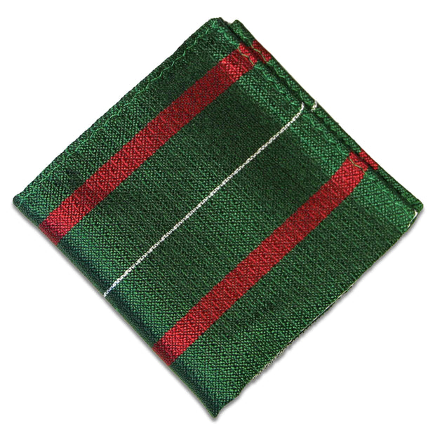 Light Infantry Silk Non Crease Pocket Square (Small Handkerchief) Pocket Square The Regimental Shop Green/Red/White one size fits all 