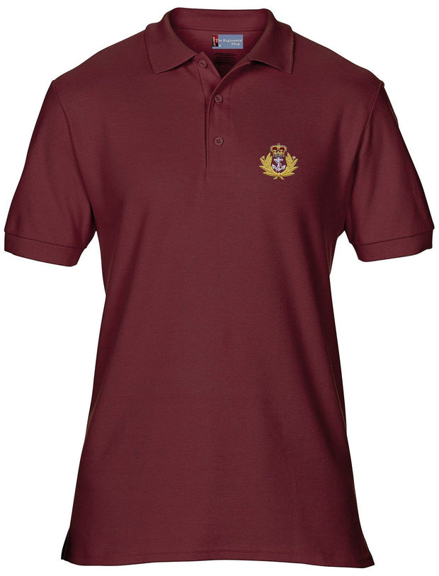 Royal Navy Polo Shirt (Cap Badge) Clothing - Polo Shirt The Regimental Shop 36" (S) Maroon 