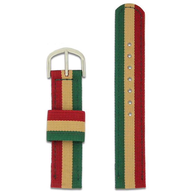 Mercian Regiment Two Piece Watch Strap Two Piece Watch Strap The Regimental Shop Red/Buff/Green one size fits all 