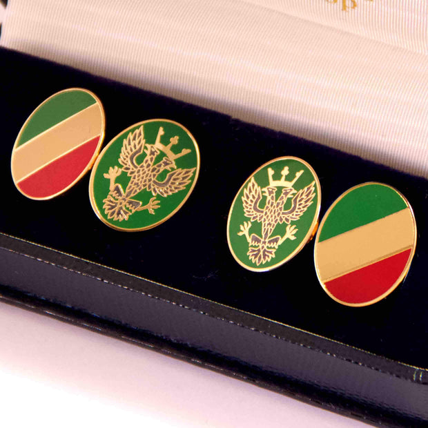 Mercian Regiment Cufflinks Cufflinks, Gilt Enamel The Regimental Shop   
