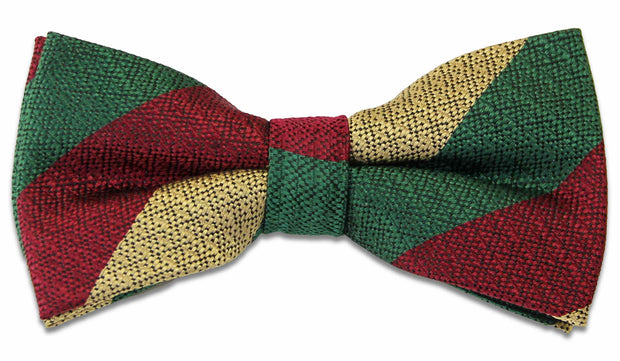 Mercian Regiment Silk Non Crease (Pretied) Bow Tie Bowtie, Silk The Regimental Shop Green/Buff/Red one size fits all 