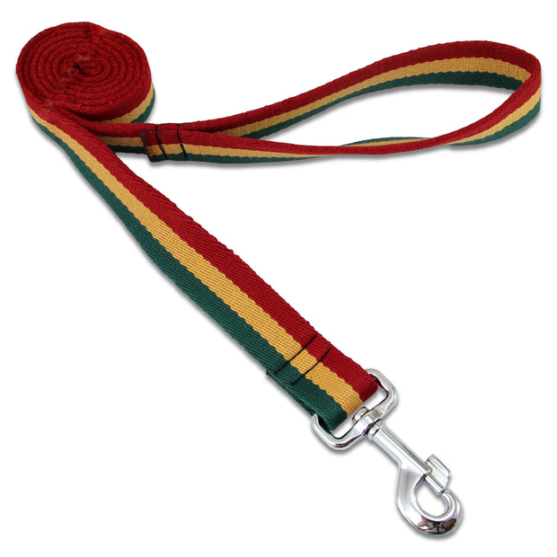 Mercian Regiment Wide Dog Lead Webbing Dog Lead The Regimental Shop Green/Yellow/Red One size - 150cm 