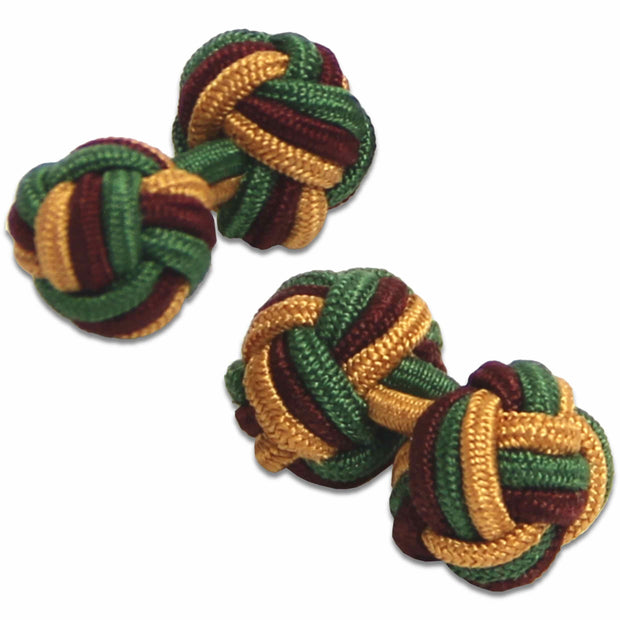Mercian Regiment Knot Cufflinks Cufflinks, Knot The Regimental Shop Maroon/Green/Beige one size fits all 