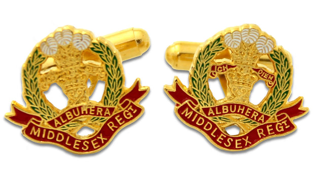 Middlesex Regiment Cufflinks Cufflinks, T-bar The Regimental Shop Gold/Green/Red one size fits all 