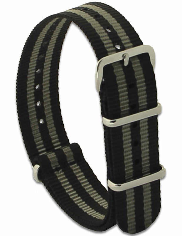NATO G10 Watch Strap Watch Strap, G10 The Regimental Shop Black/Grey one size fits all 