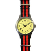 "Decade" Military Watch with Red and Black striped Strap - regimentalshop.com