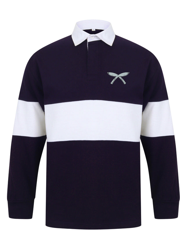 Gurkha Brigade Panelled Rugby Shirt Clothing - Rugby Shirt - Panelled The Regimental Shop 36/38" (S) Navy/White 