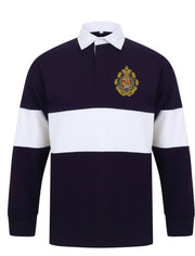 Argyll and Sutherland Highlanders Panelled Rugby Shirt Clothing - Rugby Shirt - Panelled The Regimental Shop 36/38" (S) Navy/White 