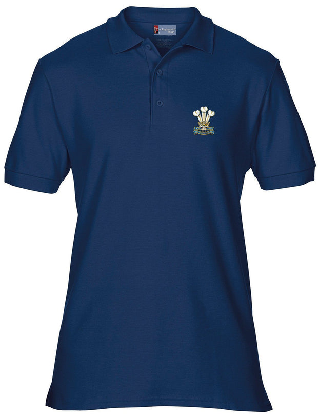 Royal Welsh Regiment Polo Shirt Clothing - Polo Shirt The Regimental Shop 36" (S) Navy 