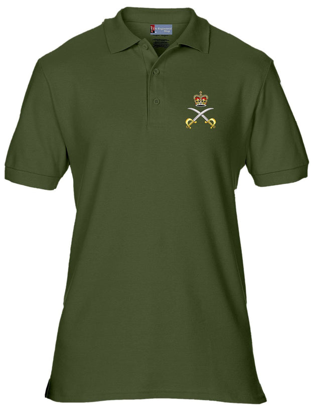 Royal Army Physical Training Corps (RAPTC) Polo Shirt Clothing - Polo Shirt The Regimental Shop 36" (S) Olive Queen's Crown