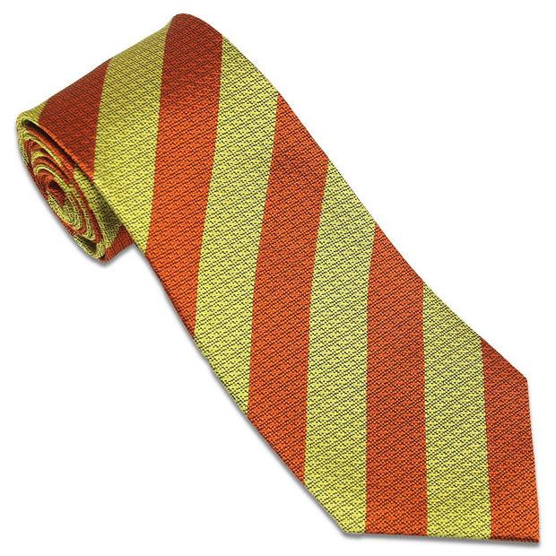Orange & Yellow Stripes Tie (Silk Non Crease) Tie, Silk Non Crease The Regimental Shop Orange/Yellow One Size Fits All 