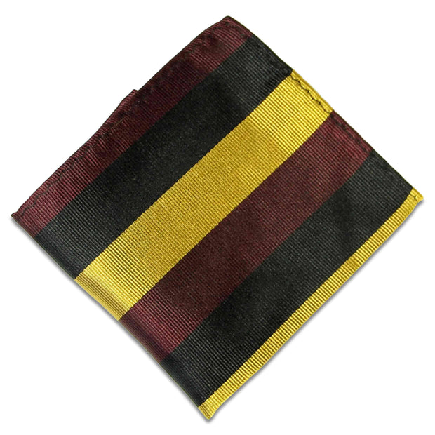 Prince of Wales's Own Regiment of Yorkshire Silk Pocket Square Pocket Square The Regimental Shop Black/Maroon/Yellow one size fits all 