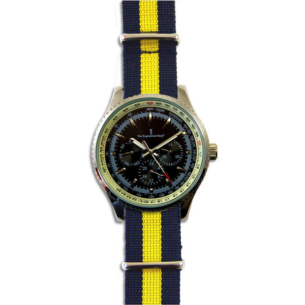 Princess of Wales's Royal Regiment (PWRR) Multi Dial Watch Multi Dial The Regimental Shop Blue/Yellow one size fits all 