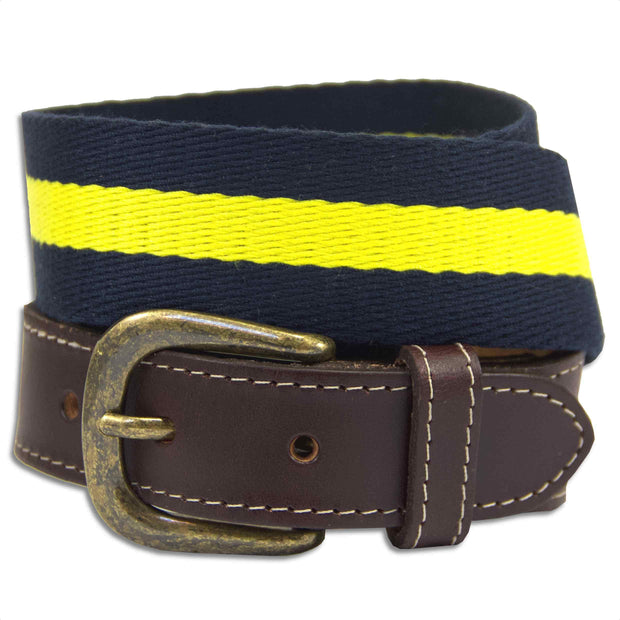 Princess of Wales's Royal Regiment (PWRR) Webbing Belt Webbing Belt The Regimental Shop S (30-32") Blue/Yellow 