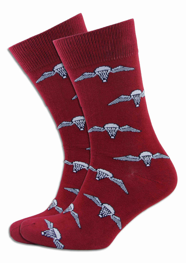 Parachute Regiment (PARAS) Socks Socks The Regimental Shop Maroon/Silver One size fits all 