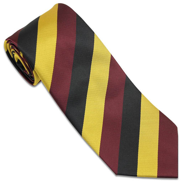 Prince of Wales's Own Regiment of Yorkshire Tie (Polyester) Tie, Polyester The Regimental Shop Black/Maroon/Gold one size fits all 