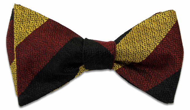 Prince of Wales's Own Regiment of Yorkshire Silk Non Crease Self Tie Bow Tie Bowtie, Silk The Regimental Shop Black/Maroon/Yellow one size fits all 
