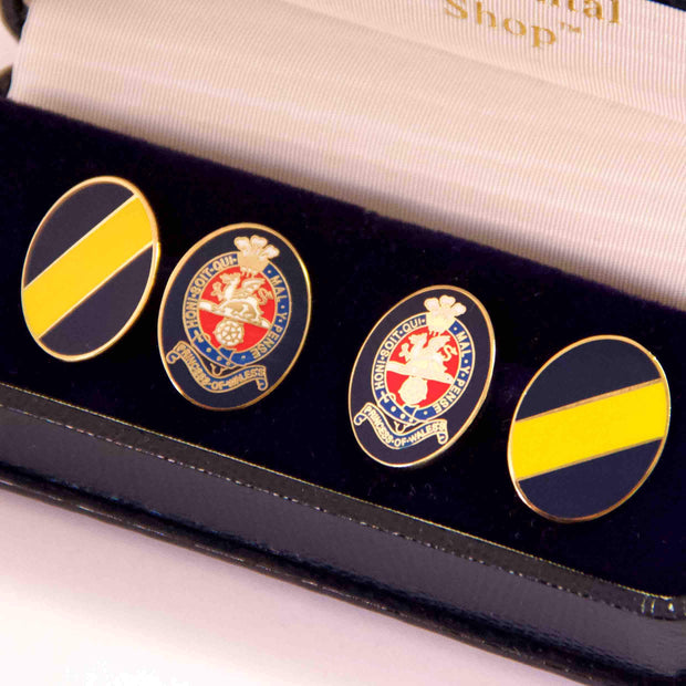 Princess of Wales's Royal Regiment Cufflinks Cufflinks, Gilt Enamel The Regimental Shop   