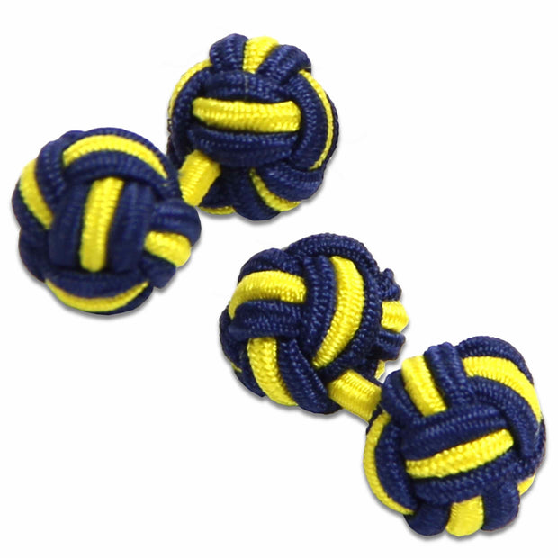 Princess of Wales's Royal Regiment Knot Cufflinks Cufflinks, Knot The Regimental Shop Blue/Yellow one size fits all 
