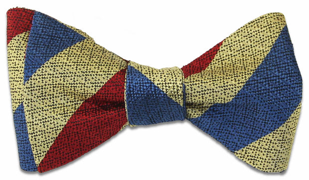 Queen's Dragoon Guards SAG Silk Non Crease Self Tie Bow Tie Bowtie, Silk The Regimental Shop Blue/Buff/Red one size fits all 