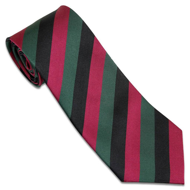 Queen Victoria's Rifles Tie (Silk) Tie, Silk, Woven The Regimental Shop Black/Green/Red one size fits all 