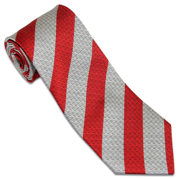 Queen's Bays (2nd Dragoon Guards) Tie (Silk Non Crease) Tie, Silk Non Crease The Regimental Shop Red/Silver one size fits all 