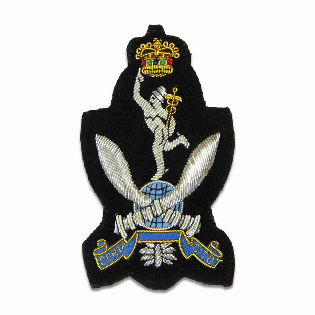 Queen's Gurkha Signals Blazer Badge Blazer badge The Regimental Shop Black/Silver/Blue One size fits all 