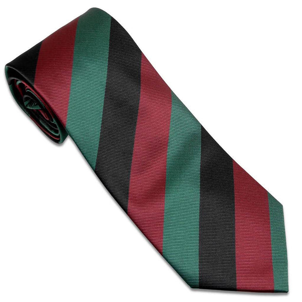 Queen's Lancashire Regiment Tie (Polyester) Tie, Polyester The Regimental Shop Black/Maroon/Green one size fits all 