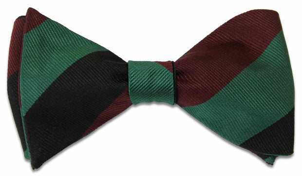 Queen's Lancashire Regiment Silk (Self Tie) Bow Tie Bowtie, Silk The Regimental Shop Black/Maroon/Green one size fits all 