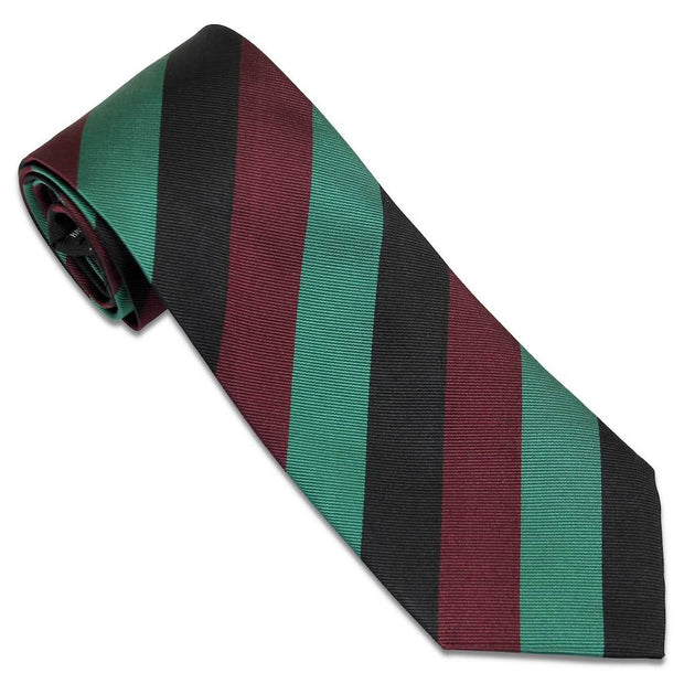 Queen's Lancashire Regiment Tie (Silk) Tie, Silk, Woven The Regimental Shop Black/Maroon/Green one size fits all 