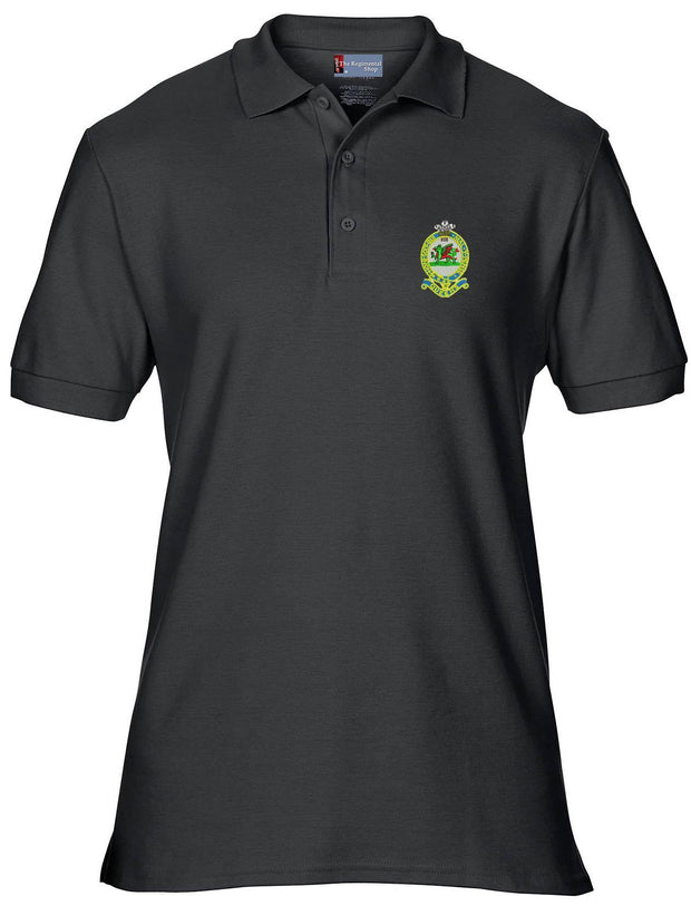 Queen's Regiment Polo Shirt Clothing - Polo Shirt The Regimental Shop 36" (S) Black 