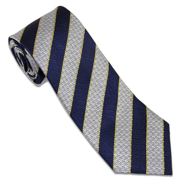 Queen's Regiment Tie (Silk Non Crease) Tie, Silk Non Crease The Regimental Shop Blue/Silver/Yellow one size fits all 