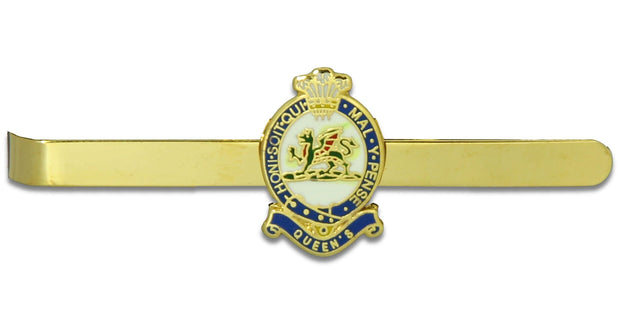 Queen's Regiment Tie Clip/Slide Tie Clip, Metal The Regimental Shop Gold/Blue/White one size fits all 