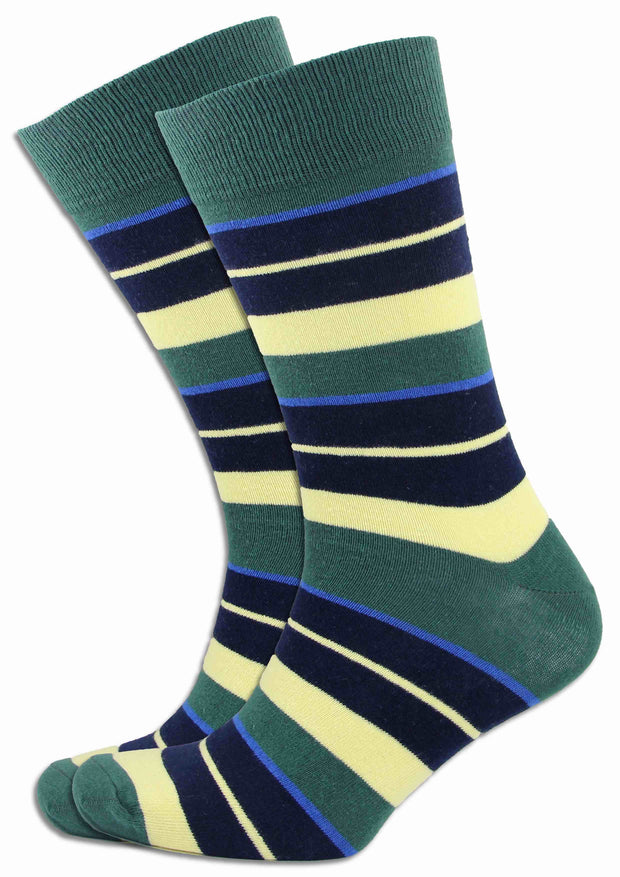 Queen's Royal Hussars Socks Socks The Regimental Shop Green/Blue/Buff One size fits all 