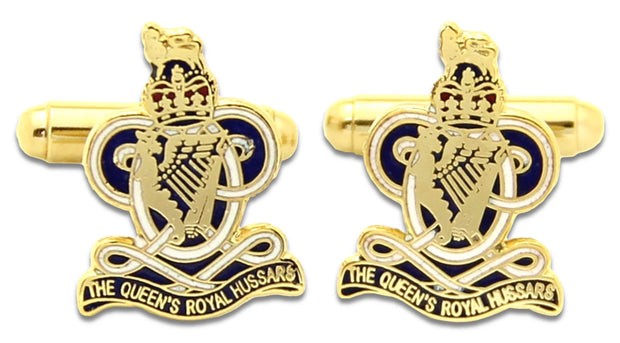 Queen's Royal Hussars Cufflinks Cufflinks, T-bar The Regimental Shop Gold/Blue/White one size fits all 