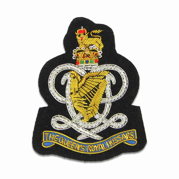 Queen's Royal Hussars Blazer Badge Blazer badge The Regimental Shop Black/Silver/Gold One size fits all 