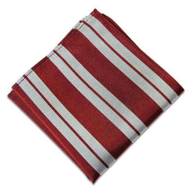 Queen's Royal Lancers Silk Pocket Square Pocket Square The Regimental Shop Red/Silver one size fits all 