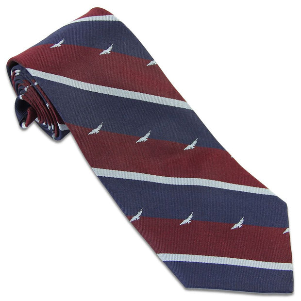 Royal Air Force (RAF) Eagle Tie (Silk) Tie, Silk, Woven The Regimental Shop Maroon/Blue/Silver one size fits all 