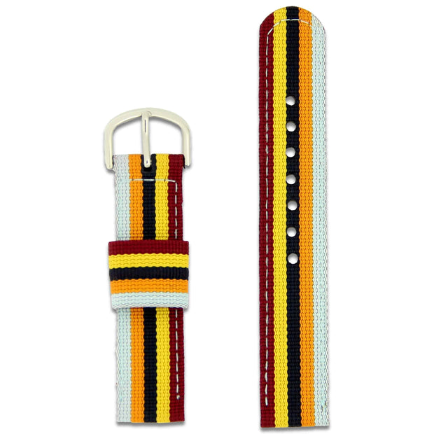 RAF Regiment Two Piece Watch Strap Two Piece Watch Strap The Regimental Shop Blue/Orange/Black/Yellow/Maroon one size fits all 