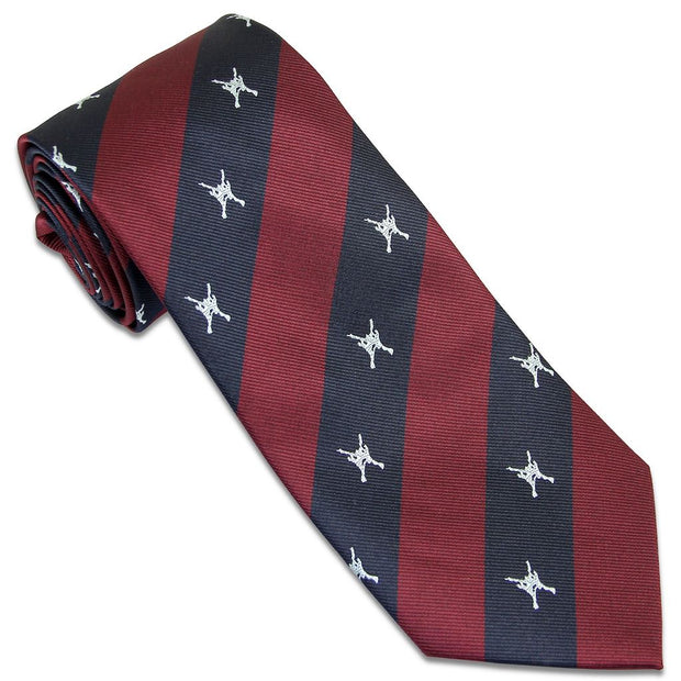 RAF Regiment Crest Tie (Polyester) Tie, Polyester The Regimental Shop Maroon/Blue one size fits all 