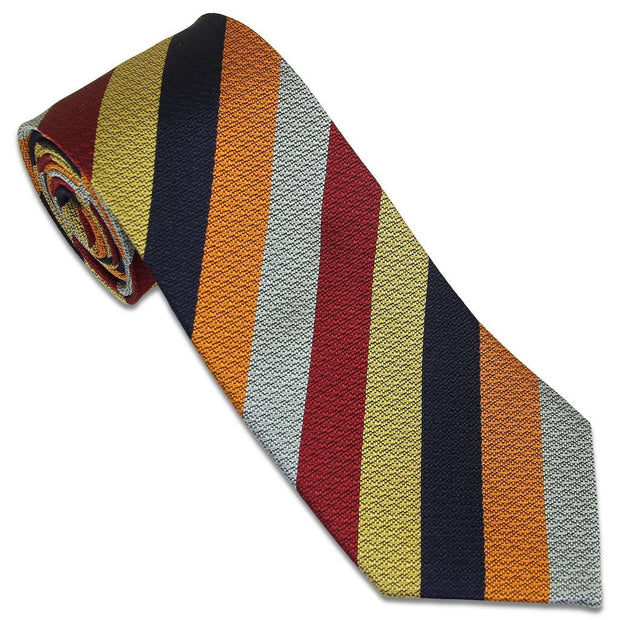 RAF Regiment Officers' Club Tie (Silk Non Crease) Tie, Silk Non Crease The Regimental Shop Blue/Orange/Yellow/Red one size fits all 