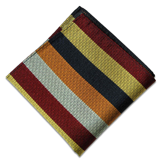 RAF Regiment Silk Non Crease Pocket Square Pocket Square The Regimental Shop Blue/Maroon/Orange/Yellow one size fits all 